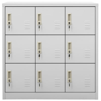 Locker Cabinets 5 pcs Light Grey 90x45x92.5 cm Steel Payday Deals