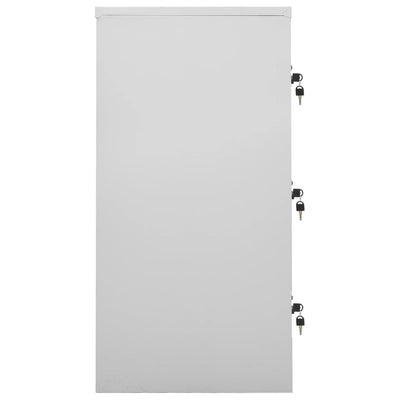 Locker Cabinets 5 pcs Light Grey 90x45x92.5 cm Steel Payday Deals