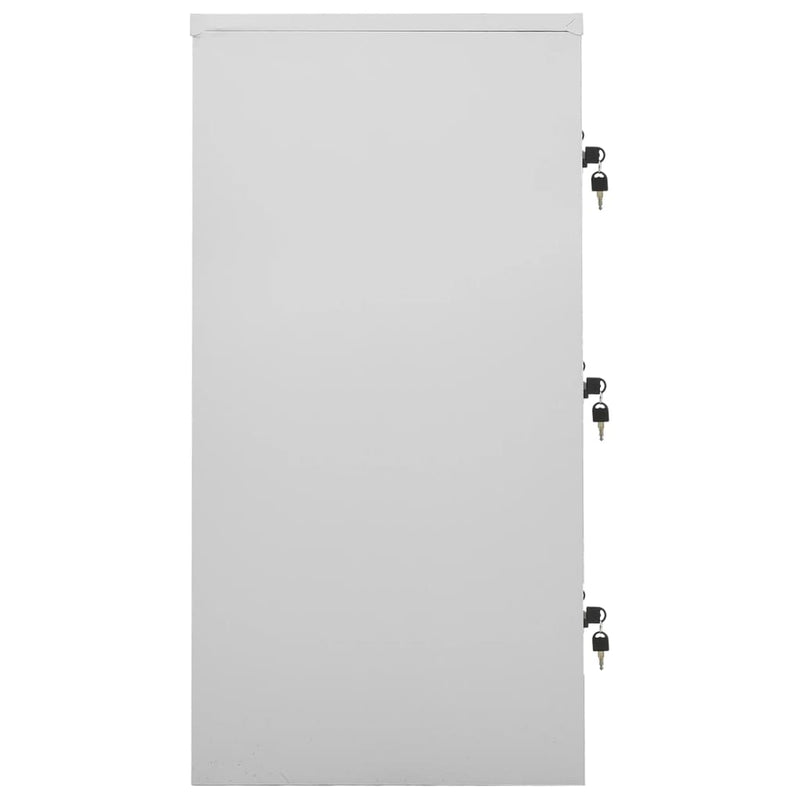 Locker Cabinets 5 pcs Light Grey 90x45x92.5 cm Steel Payday Deals