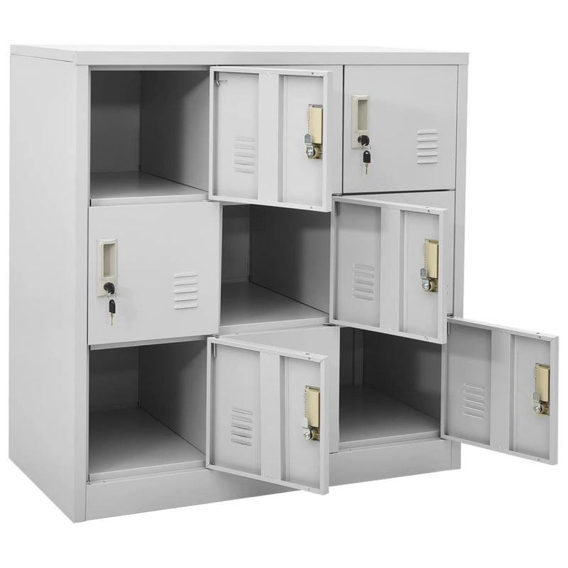 Locker Cabinets 5 pcs Light Grey 90x45x92.5 cm Steel Payday Deals