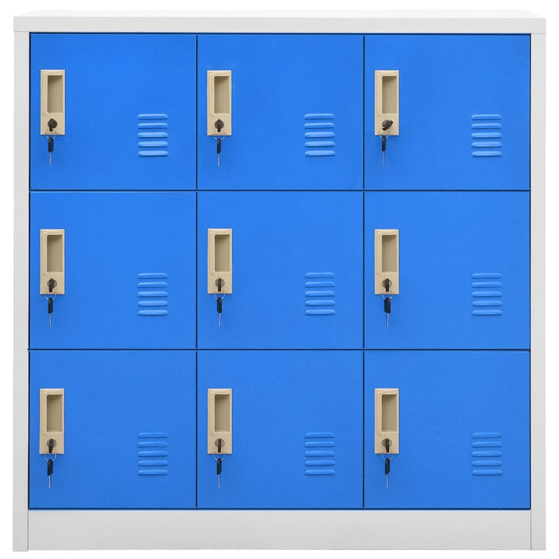 Locker Cabinets 5 pcs Light Grey and Blue 90x45x92.5 cm Steel Payday Deals