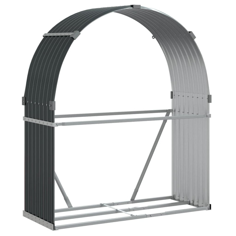 Log Holder Anthracite 120x45x140 cm Galvanised Steel Payday Deals