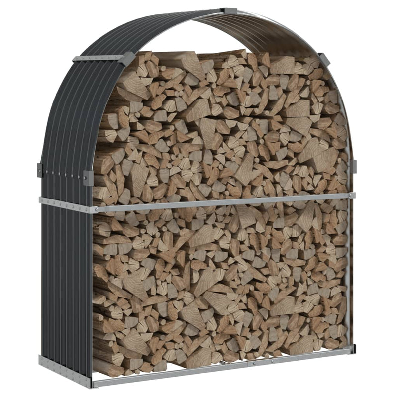 Log Holder Anthracite 120x45x140 cm Galvanised Steel Payday Deals