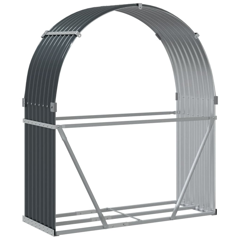 Log Holder Anthracite 120x45x140 cm Galvanised Steel Payday Deals