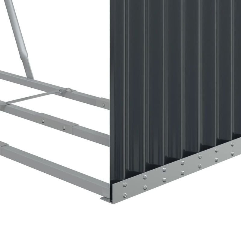 Log Holder Anthracite 120x45x140 cm Galvanised Steel Payday Deals