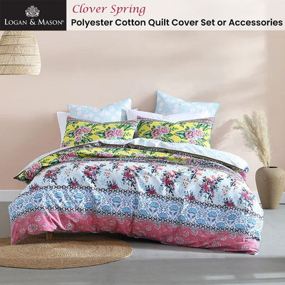 Logan and Mason Clover Spring Quilt Cover Set King Payday Deals