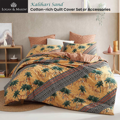 Logan and Mason Kalihari Sand Quilt Cover Set King Payday Deals