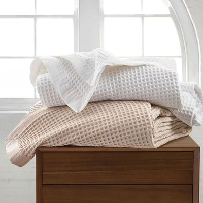 Logan and Mason Linen 100% Cotton Waffle Blanket Queen/King Payday Deals