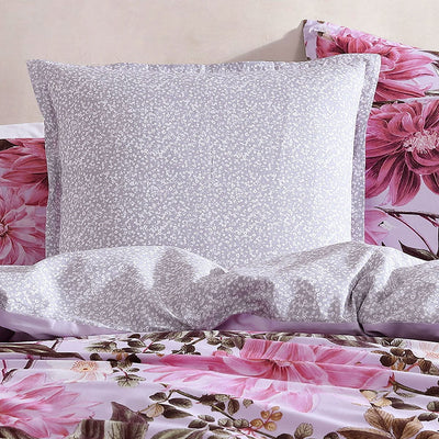 Logan and Mason Maeve Lilac Cotton-rich Percale Print Quilt Cover Set King Payday Deals