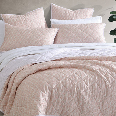 Logan and Mason Shelby Rose Cotton Rich Quilted Coverlet Set Queen/King Payday Deals