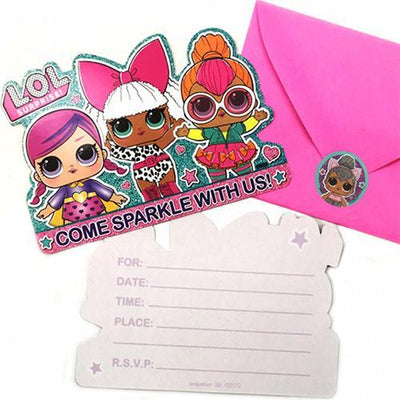 LOL Surprise Dolls Postcard Invites 8 Pack
