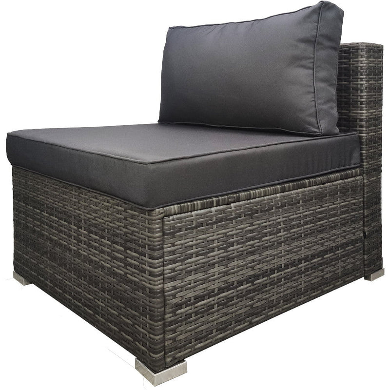 LONDON RATTAN 1 Seater Outdoor Sofa Modular Lounge Chair, Grey Payday Deals