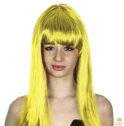 LONG WIG Straight Party Hair Costume Fringe Cosplay Fancy Dress 70cm Womens - Yellow (22461) Payday Deals