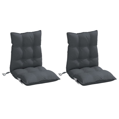 Lowback Chair Cushions 2 pcs Anthracite Oxford Fabric Payday Deals