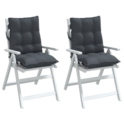 Lowback Chair Cushions 2 pcs Anthracite Oxford Fabric Payday Deals