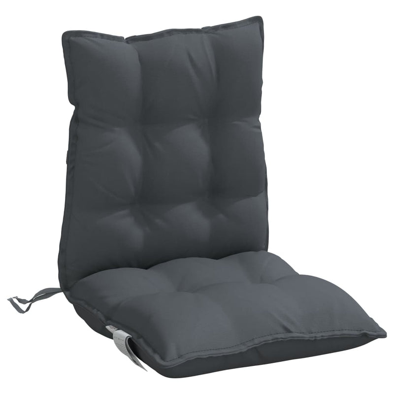 Lowback Chair Cushions 2 pcs Anthracite Oxford Fabric Payday Deals
