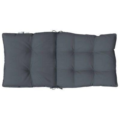 Lowback Chair Cushions 2 pcs Anthracite Oxford Fabric Payday Deals