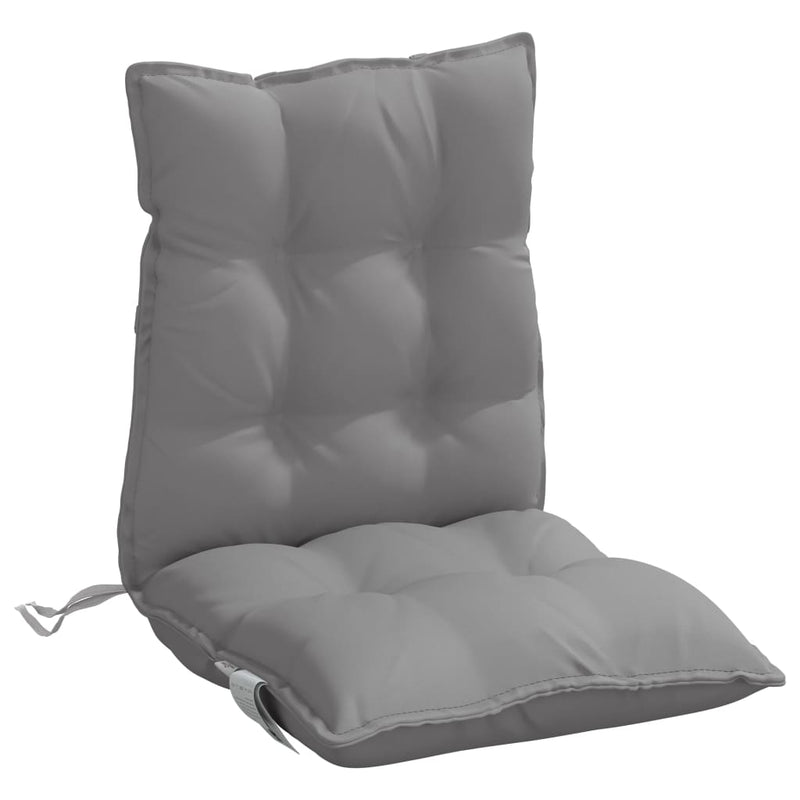Lowback Chair Cushions 2 pcs Grey Oxford Fabric Payday Deals