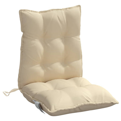Lowback Chair Cushions 4 pcs Beige Oxford Fabric Payday Deals