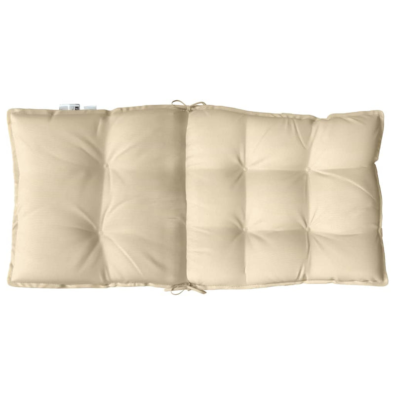 Lowback Chair Cushions 4 pcs Beige Oxford Fabric Payday Deals