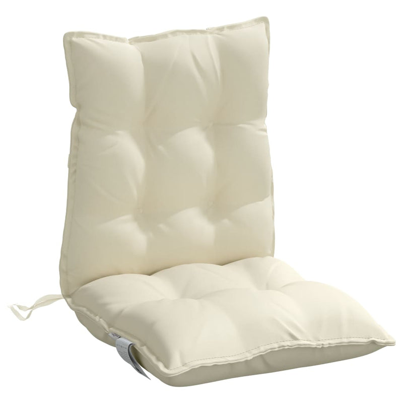 Lowback Chair Cushions 4 pcs Cream Oxford Fabric Payday Deals