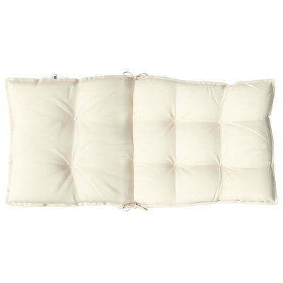 Lowback Chair Cushions 4 pcs Cream Oxford Fabric Payday Deals