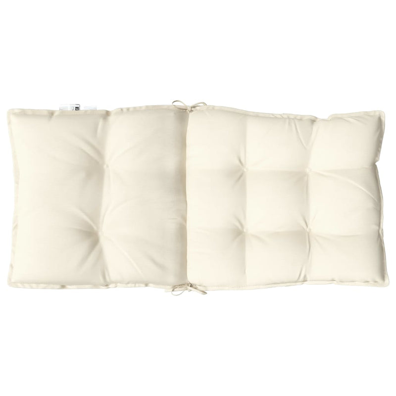 Lowback Chair Cushions 4 pcs Cream Oxford Fabric Payday Deals