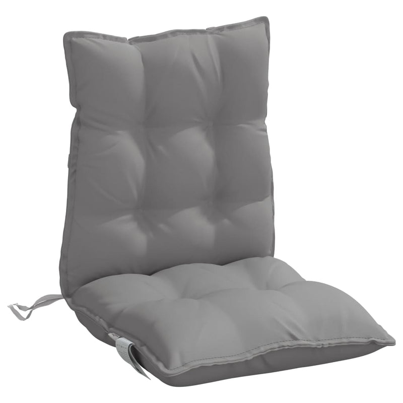 Lowback Chair Cushions 4 pcs Grey Oxford Fabric Payday Deals