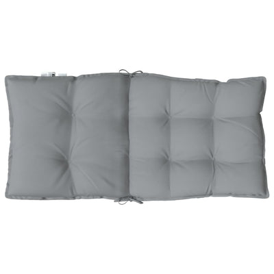 Lowback Chair Cushions 4 pcs Grey Oxford Fabric Payday Deals
