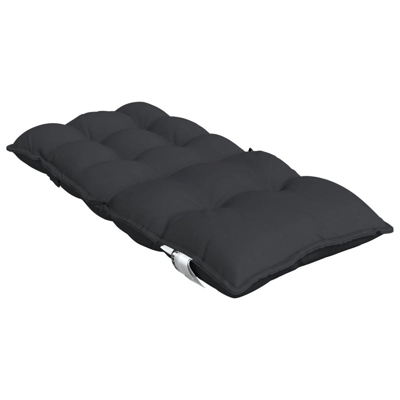 Lowback Chair Cushions 6 pcs Black Oxford Fabric Payday Deals