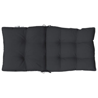 Lowback Chair Cushions 6 pcs Black Oxford Fabric Payday Deals