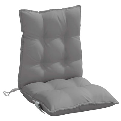 Lowback Chair Cushions 6 pcs Grey Oxford Fabric Payday Deals