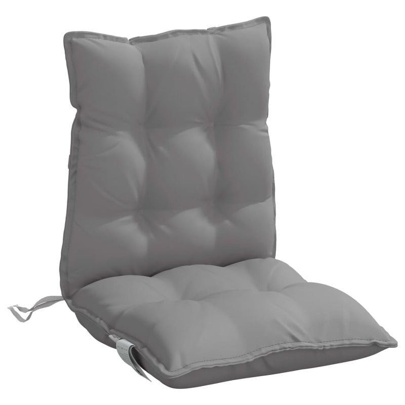 Lowback Chair Cushions 6 pcs Grey Oxford Fabric Payday Deals