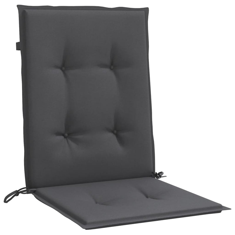 Lowback Chair Cushions 6 pcs Melange Anthracite 100x50x4 cm Fabric Payday Deals