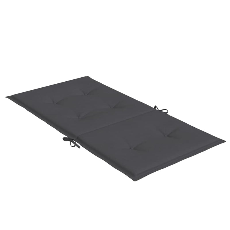 Lowback Chair Cushions 6 pcs Melange Anthracite 100x50x4 cm Fabric Payday Deals
