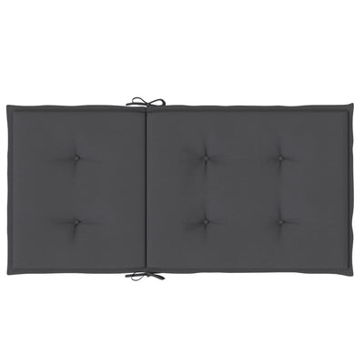 Lowback Chair Cushions 6 pcs Melange Anthracite 100x50x4 cm Fabric Payday Deals