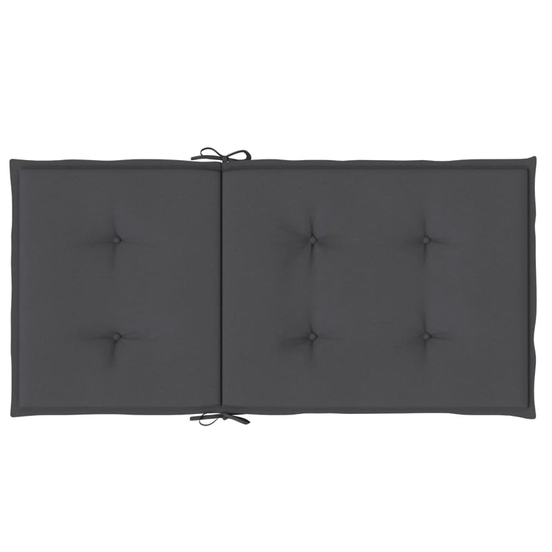 Lowback Chair Cushions 6 pcs Melange Anthracite 100x50x4 cm Fabric Payday Deals