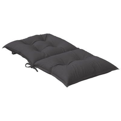 Lowback Chair Cushions 6 pcs Melange Anthracite 100x50x7 cm Fabric Payday Deals