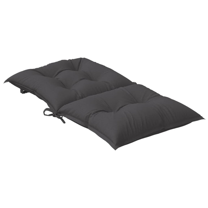Lowback Chair Cushions 6 pcs Melange Anthracite 100x50x7 cm Fabric Payday Deals