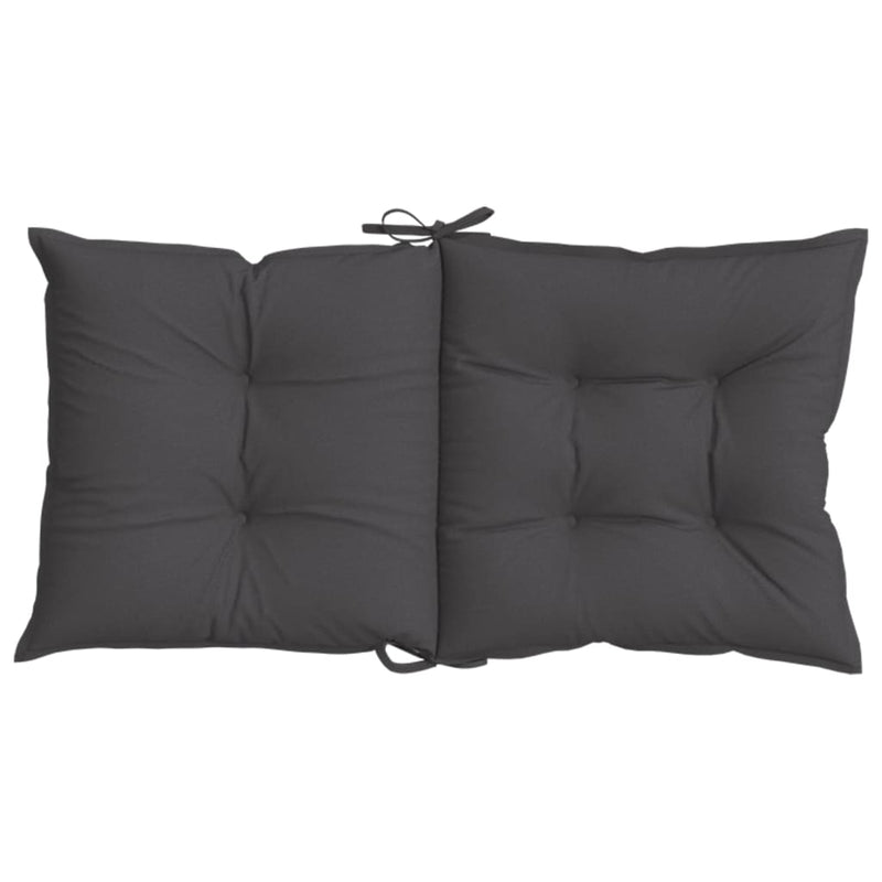 Lowback Chair Cushions 6 pcs Melange Anthracite 100x50x7 cm Fabric Payday Deals