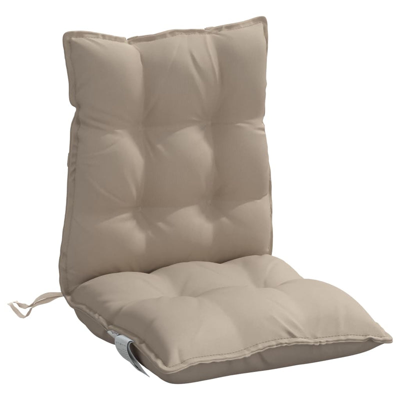 Lowback Chair Cushions 6 pcs Taupe Oxford Fabric Payday Deals