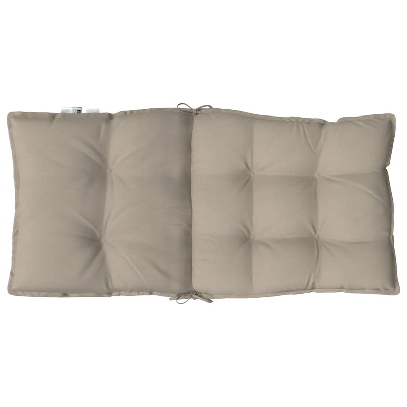 Lowback Chair Cushions 6 pcs Taupe Oxford Fabric Payday Deals