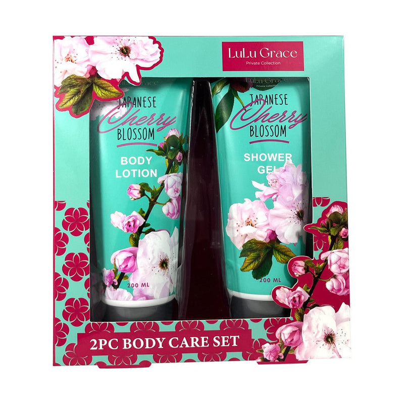 Lulu Grace Cherry Blossom 2 Piece Gift Set Body Care Set Shower Gel and Body Lotion Payday Deals