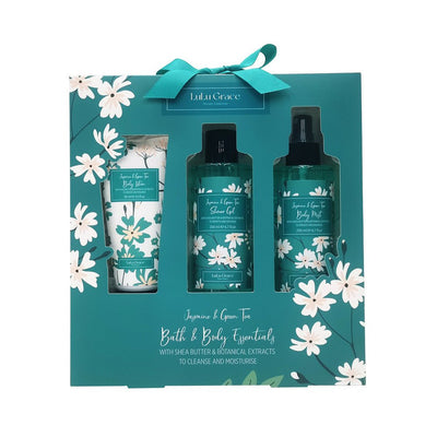 Lulu Grace Gift Set Jasmine & Green Tea Shower Gel, Body Lotion & Body Mist