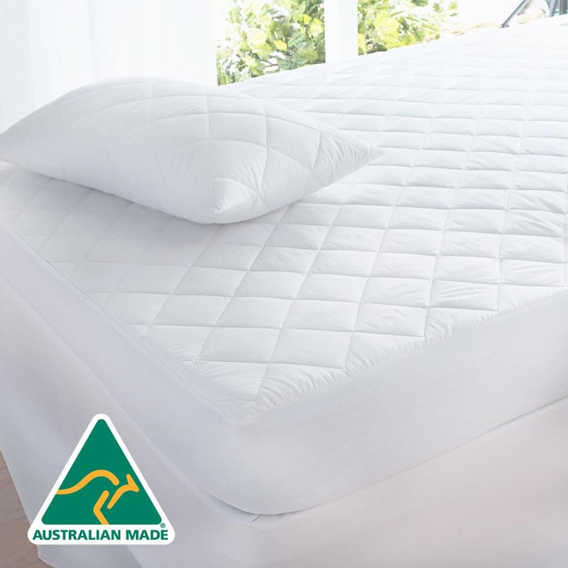 Luxor Aus Made Fully Fitted Cotton Quilted Mattress Protector (King Single) Payday Deals