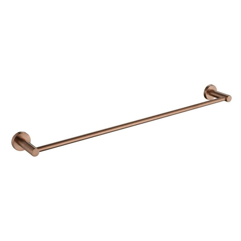 Luxurious Brushed Rose Gold Stainless Steel 304 Towel Rack Rail - Single Bar 600mm Payday Deals