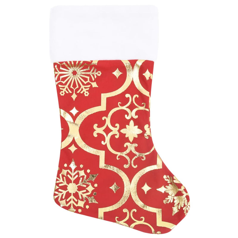 Luxury Christmas Tree Skirt with Sock Red 122 cm Fabric Payday Deals