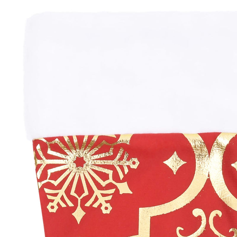 Luxury Christmas Tree Skirt with Sock Red 122 cm Fabric Payday Deals