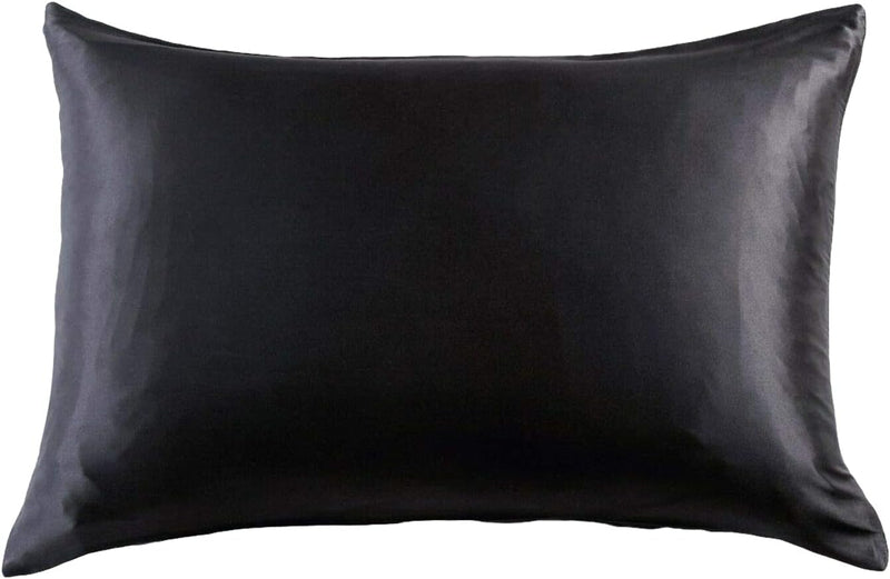 Luxury Pillowcase - 100% Pure Mulberry Silk on Both Sides - Black Payday Deals