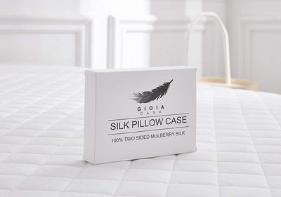 Luxury Pillowcase - 100% Pure Mulberry Silk on Both Sides - Charcoal Payday Deals